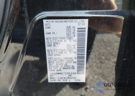 2014 Infiniti Qx60 из США, поврежденный, VIN 5N1AL0MM6EC526160